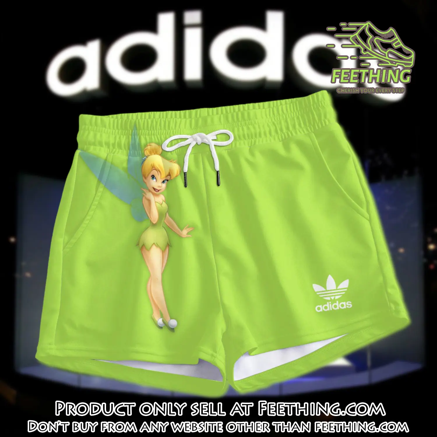 Premium tinker bell in adidas women shorts lady beach shorts wms1073 ft5936636